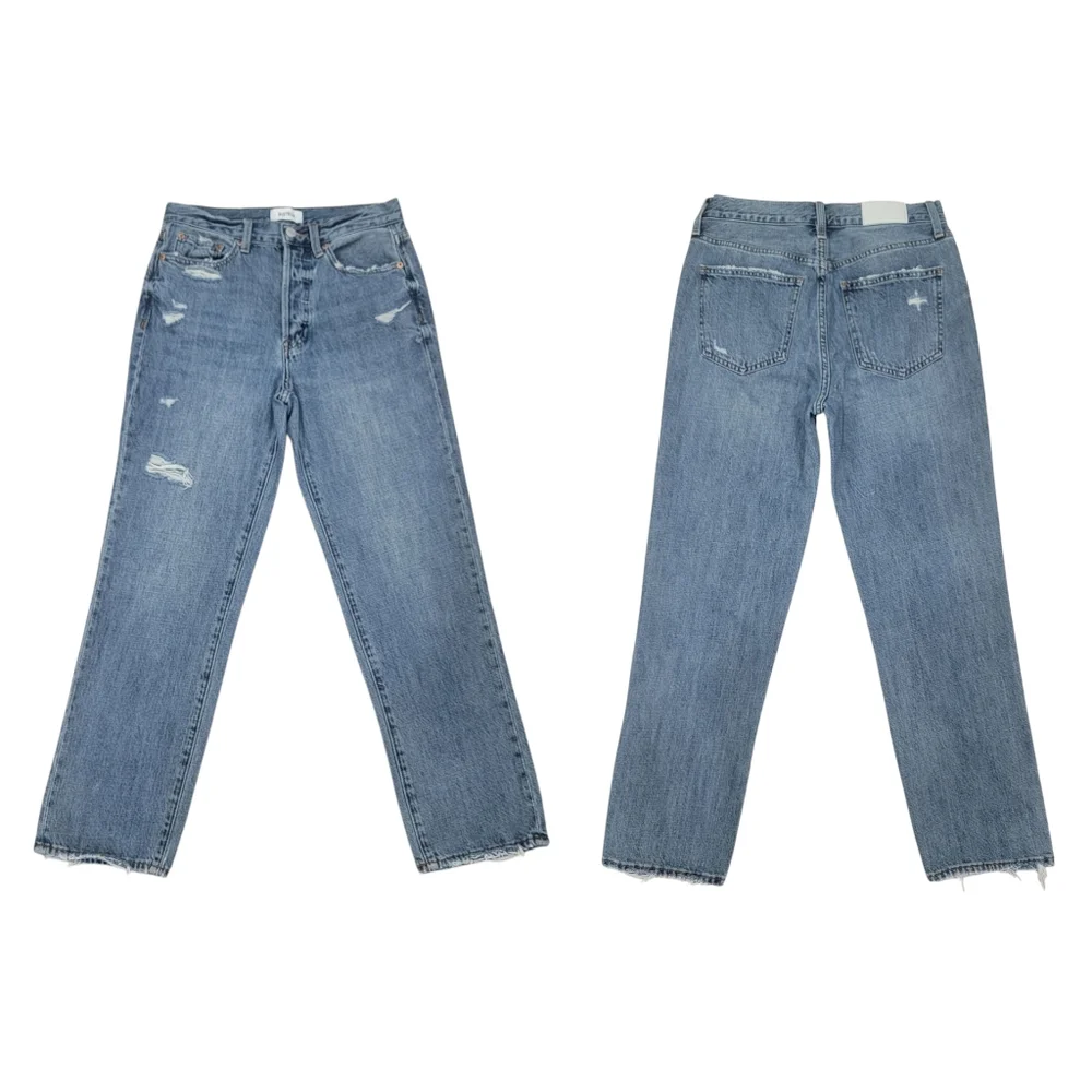 Pistola Charlie High Rise Straight Leg Ankle Length Button Fly Denim Wom… - Picture 3 of 16